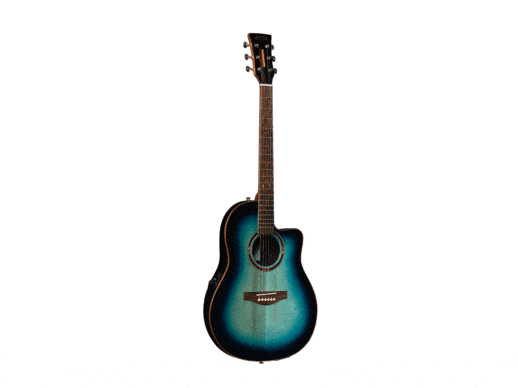 Santana-Superb-R32-blue-burst-gloss-round-back-acoustic-guitar-Drum-Limousine