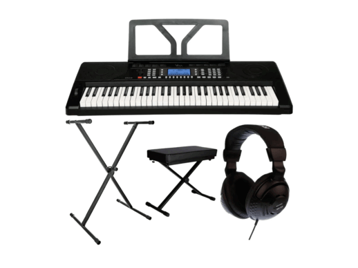 Viva-Chord-keyboard-pakke-med-bænk-og-stativ-og-headphones Drum Limousine