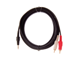 HiEnd-2-x-phono-til-minijack(stereo)-kabel-3-meter-Drum-Limousine