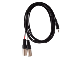 HiEnd-2-x-XLR(han)-til-minijack(stereo)-kabel-3-meter-Drum-Limousine