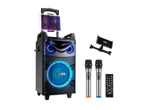 MouKey-MTs10-2-transportabelt-anlæg-m-2-trådløse-mikrofoner-Drum-Limousine