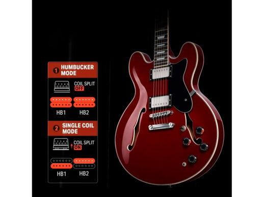 Donner-DJP-1000R-el-guitar-rød