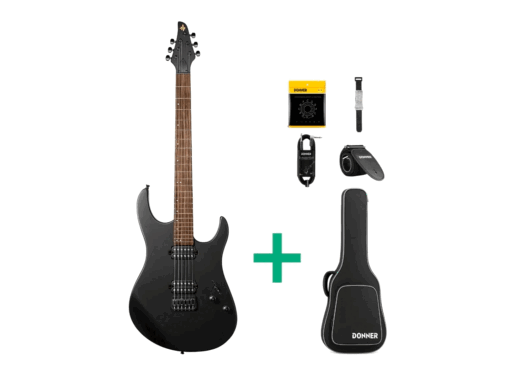 Donner-DMT-100-B-el-guitar-sort
