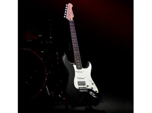 Donner-DST-400-el-guitar-transparent-black