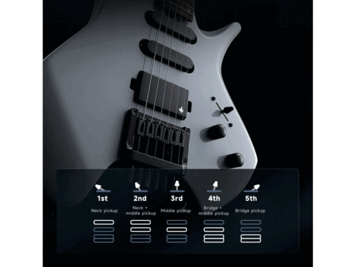 Donner-HLX-500-Headless-el-guitar-jet-gray