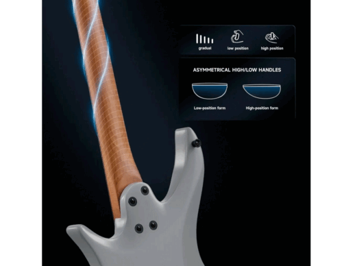 Donner-HLX-500-Headless-el-guitar-jet-gray