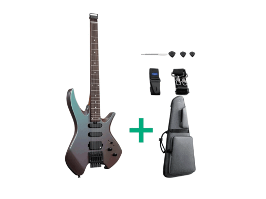 Donner-HLX-500-Headless-el-guitar-night-glow