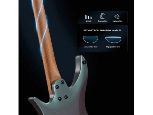 Donner-HLX-500-Headless-el-guitar-night-glow