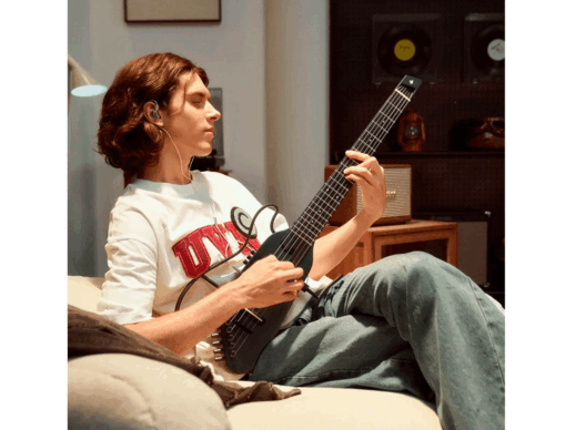 Donner-HUSH-C-silent-spansk-guitar-sort